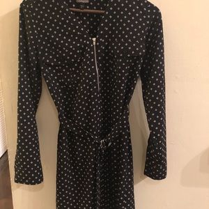Size S Long Sleeve Buckle Front Shirt Dress